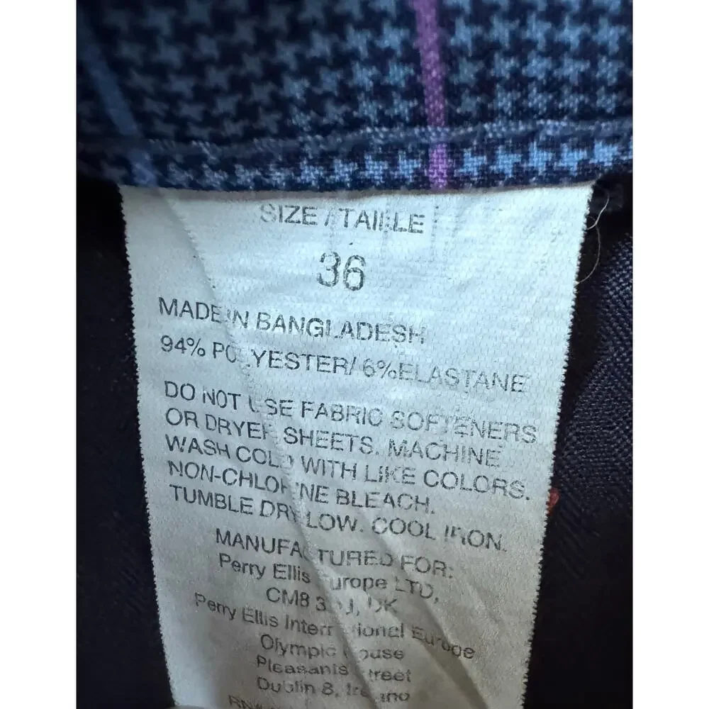 Jack Nicklaus Men's Golf Shorts Size 36 Plaid Navy Purple Pink Flat Front